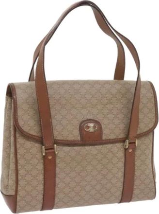 Celine Pre-owned Shoulder Bags, female, Beige, Size: ONE SIZE Pre-owned Vintage Macadam Shoulder Bag