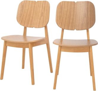 Rendez-Vous Déco Set de 2 sillas de madera clara