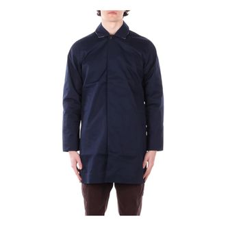 Barbour Single-Breasted Coats, male, Blue, Size: L Rokig Waterproof Jacket