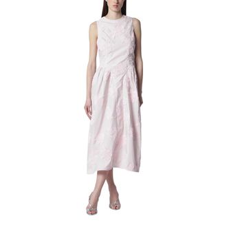 Rotate ROTATE Birger Christensen, Midi Dresses, female, Pink, Size: S Lori Flower Midi Dress