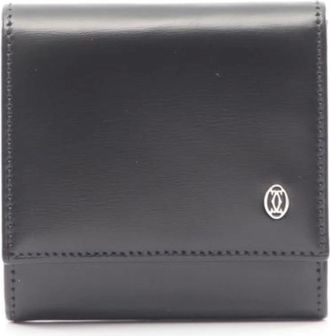 Cartier Pre-owned Wallets, female, Black, Size: ONE SIZE Pre-owned Leather Wallet