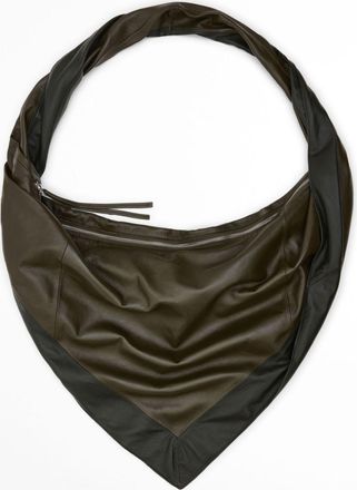 Christophe Lemaire Scarf leather shoulder bag - unisex - Polyester/Lamb Skin/Polyurethane - OS - Green