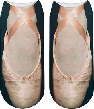 Generic Flip Flop Sock, 3D Flip Flop Sock for Women, Novelty Manicure Print Ankle Socks, Fun Low Cut Socks with Nail Art Design, Comfortable Breathable Funny 