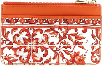 Dolce & Gabbana Womens Orange Calfskin Cardholder Accessory