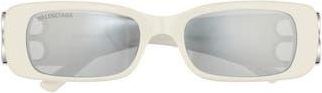 Balenciaga 51mm Square Sunglasses in White Silver Silver at Nordstrom Rack