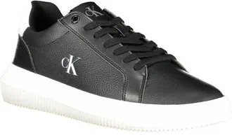 Calvin Klein Leather Sneaker - Black