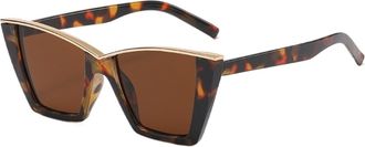 Generic Fashion Mens And Womens Square Frame Sunglasses Polarized Outdoor Driving Beach Vacation Party Decoration Sun Glasses(Brown)