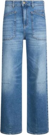 Liu Jo Jean Cropped Coupe Carotte - Dames - Regular Fit Jeans - Blauw - W29 - Katoen - Jeans