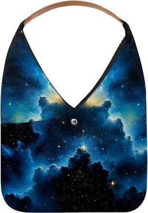 Generic Stars Nebula Reusable Lightweight Grocery Bags - Foldable Into Compact Pouch, Washable & Sturdy, Multipurpose for Shopping and Travel