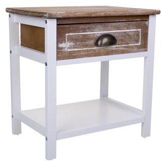 Wanderlust Deco Wanderlust Deco - Mesita De Madera Blanca 40x29x42