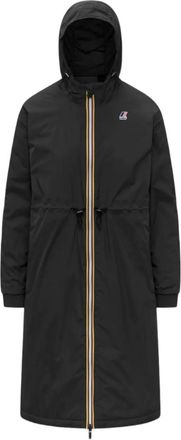 K-Way Cappotto Delia con cappuccio - Nero