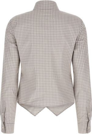 Maison Margiela Womens Beige Cotton Blouse