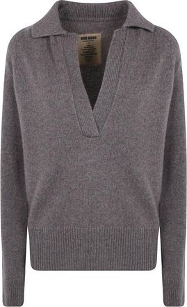 Uma Wang UMA Wang - Polo met lange mouwen - Dames - Truien - Bruin - Maat: S Kasjmier