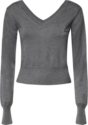 Vivienne Westwood Truien & Vesten, Dames, Grijs, XS, Katoen, Beatrice V-Neck Trui