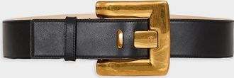 Balmain Anthem Leather Belt