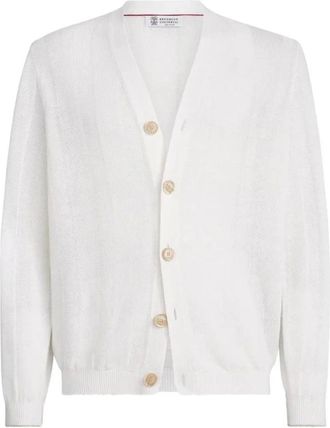 Brunello Cucinelli Hombre, Jerseys, Blanco, Talla: M