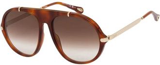 Chlo&eacute; Ovale zonnebril - Dames - Accessoires - Bruin - Maat: 58 MM