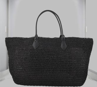 Vivienne Westwood Womens Tote Bag Alana Black Raffia Handbags Hand