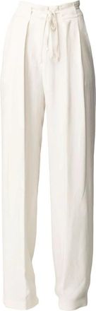 Manila Grace Palazzo Pant - Dames - Wijde Broeken - Wit - S - Broeken