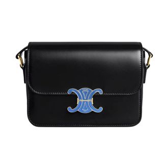 Celine Celine - Teen Triomphe Tas - Dames - Tassen - Zwart - Maat: ONE Size Leer