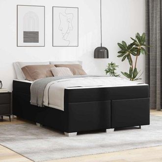 vidaXL Vidaxl - Estructura De Cama Negro 160 X 200 Cm Cuero Sint&eacute;tico