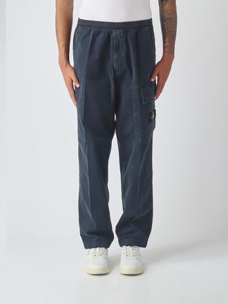 Stone Island Straight-Leg Stretch-Cotton Cargo Trousers with Logo