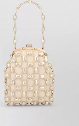 Cult Gaia lamb leather clutch bag