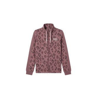 Freddy Felpa donna stampa leopardata chiusura zip e collo alto