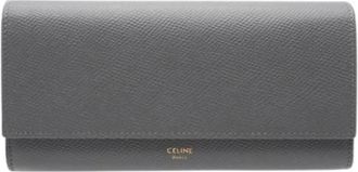 Celine Pre-owned Wallets, female, Gray, Size: ONE SIZE Pre-owned 10E313Dpv Long wallet (bi-fold)