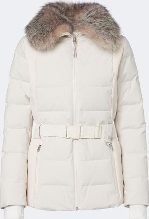 Yves Salomon Belted shearling-trimmed down ski jacket