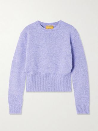 Guest In Residence Pullover In Misto Cashmere E Seta Alina - Viola