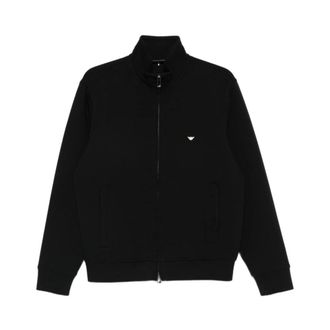 Emporio Armani Zip-throughs, male, Black, Size: 3XL Zip-through Sweatshirt