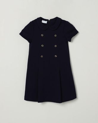 Gucci Abito in cotone con bottoni GG Gucci