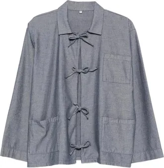BASERANGE Liber Bow-fastening Shirt