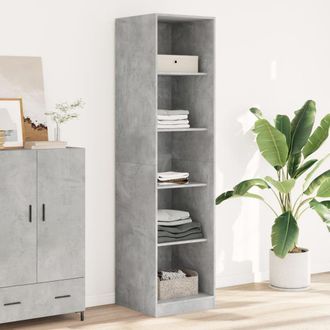 Berkfield Home Wardrobe Concrete Grey 50x50x200 cm Engineered Wood | Size: 50 x 50 x 200 cm