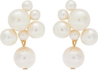 Jennifer Behr Perlita 18kt Gold-plated Drop Earrings - Pearl - One Size