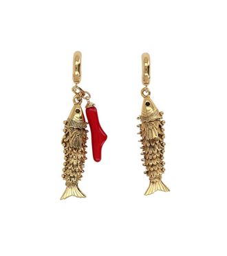 Isabel Marant Gold Fish Drop Earrings