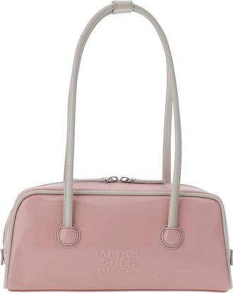 Marge Sherwood Soft Baguette (Piping) - Dames - Schoudertassen - Roze - ONE Size - Leer - Tassen
