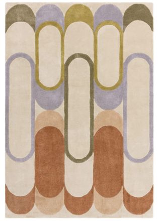 Novatrend Alfombra de sal&oacute;n moderna estilo retro Multicolor 160x230 cm