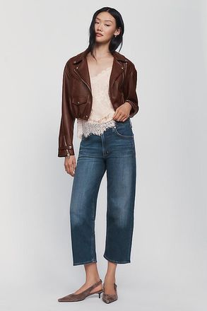 Anthropologie Citizens of Humanity Petite Palma Silk Blend Straight Leg Jeans