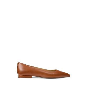 Ralph Lauren Londyn leren ballerinas met spitse teen
