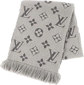 Louis Vuitton Pre-owned Scarves, female, Gray, Size: ONE SIZE Pre-owned Stole