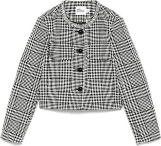 Self Portrait Stijlvolle buitenkleding in zwart en wit - Dames - Blazers - Zwart - M - Tweed - Jassen