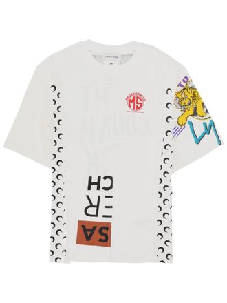 Marine Serre Crescent Moon Pattern Graphic T-Shirt