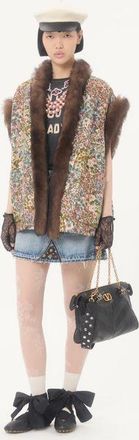 Valentino T-Shirt In Cotone Stampato Donna NERO/BETULLA XL