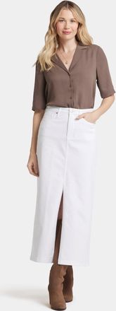 NYDJ Hoge Taille Lange Rok Met Centrumsplit