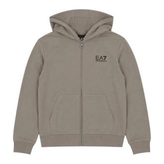 Emporio Armani Core Full-Zip Sweatshirt - male - Emporio Armani - Kids Sweatshirts - Gray - 12 Y - Kids