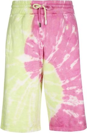 GCDS Tie-Dye Katoenen Bermuda Shorts - Heren - Korte Broeken - Veelkleurig - XS - Katoen - Korte Broeken