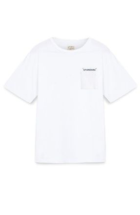 Fortela Fifties Style Pocket T-Shirt in White at Nordstrom, Size X-Large Eu