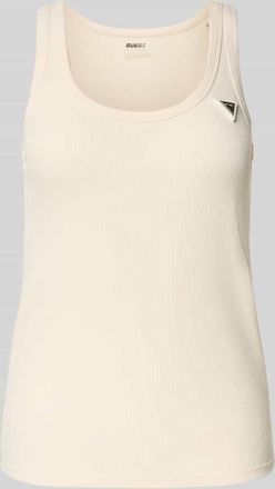 Guess Tanktop aus Viskose mit Label-Detail Modell COLETTE in Ecru, Größe XS